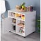 Basicwise Printer Kitchen Office Storage Stand With Casters, White QI003556.W - alternate 4